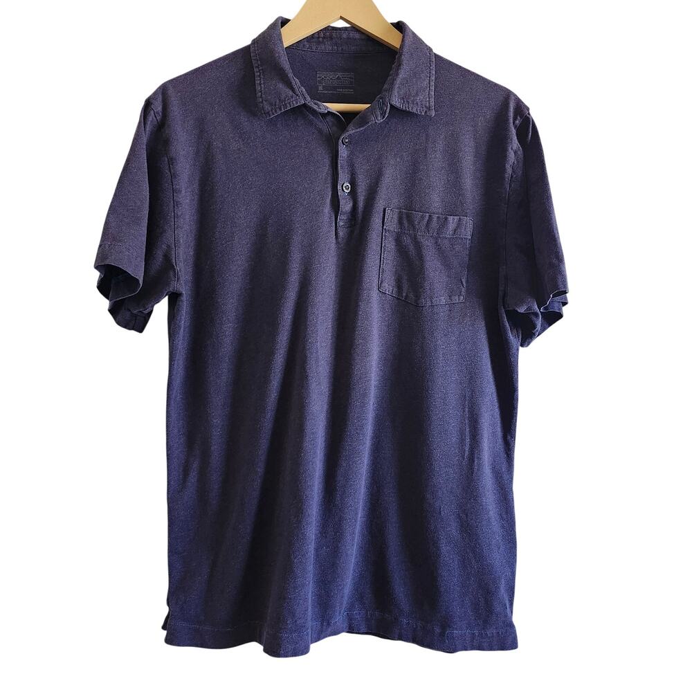 Patagonia Men's Blue Cotton Polo Shirt Size Medium